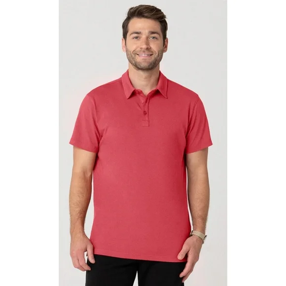 NWT Swet Tailor All-In Polo, Size Medium, Color Crimson - Picture 1 of 9